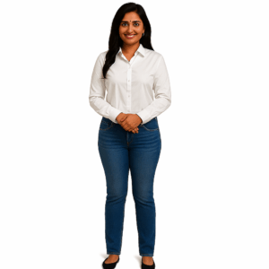 Stright Fit Women's Blue Jeans